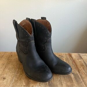 B.O.C. Women’s Black Leather Ankle Boots